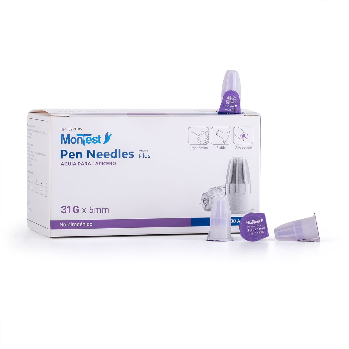 GENERICO - Aguja Para Insulina Montest Plus 31 G X 5 Mm Caja 100 Und