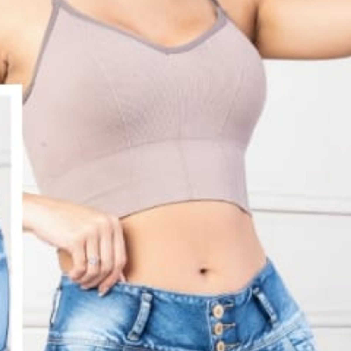 GENERICO - short  jean rasgado para mujer