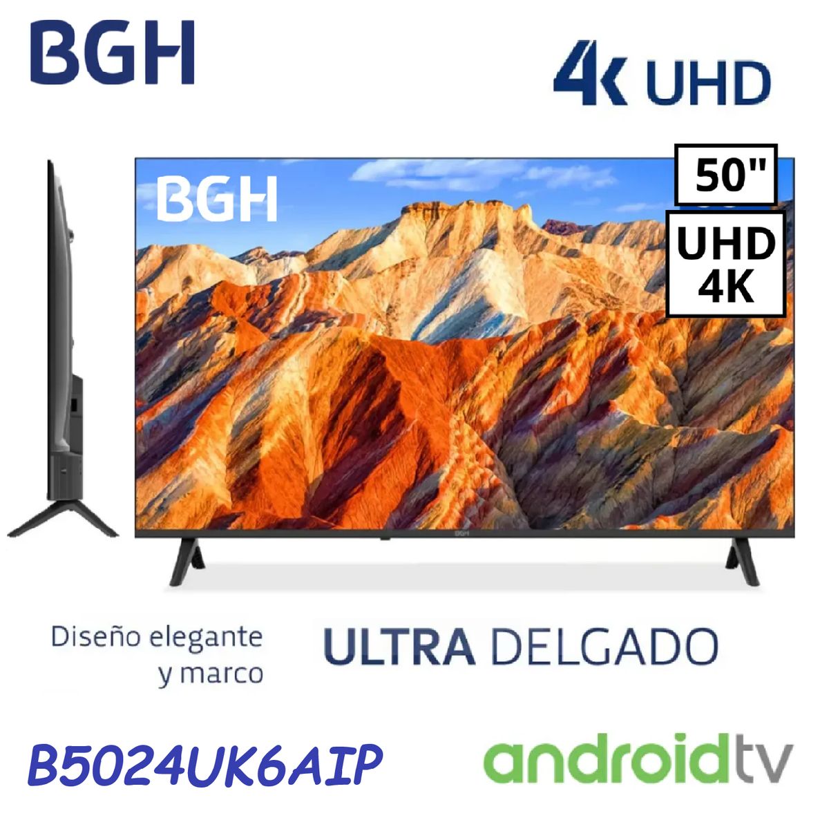 BGH - Led 50 Pulgadas BGH Smart Tv Android 4k B5024UK6AIP