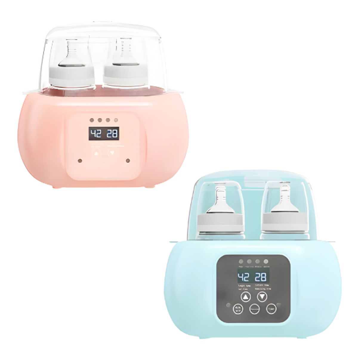 GENERICO - Aparato Calentador y Esterilizador de Biberones Digital Rosa