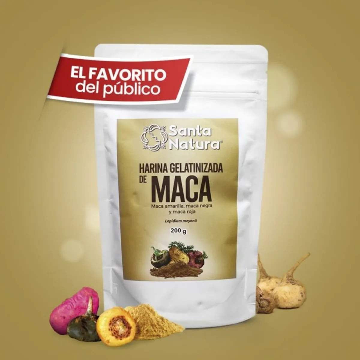 SANTA NATURA - Harina Gelatinizada de Maca Santa Natura 200 gr
