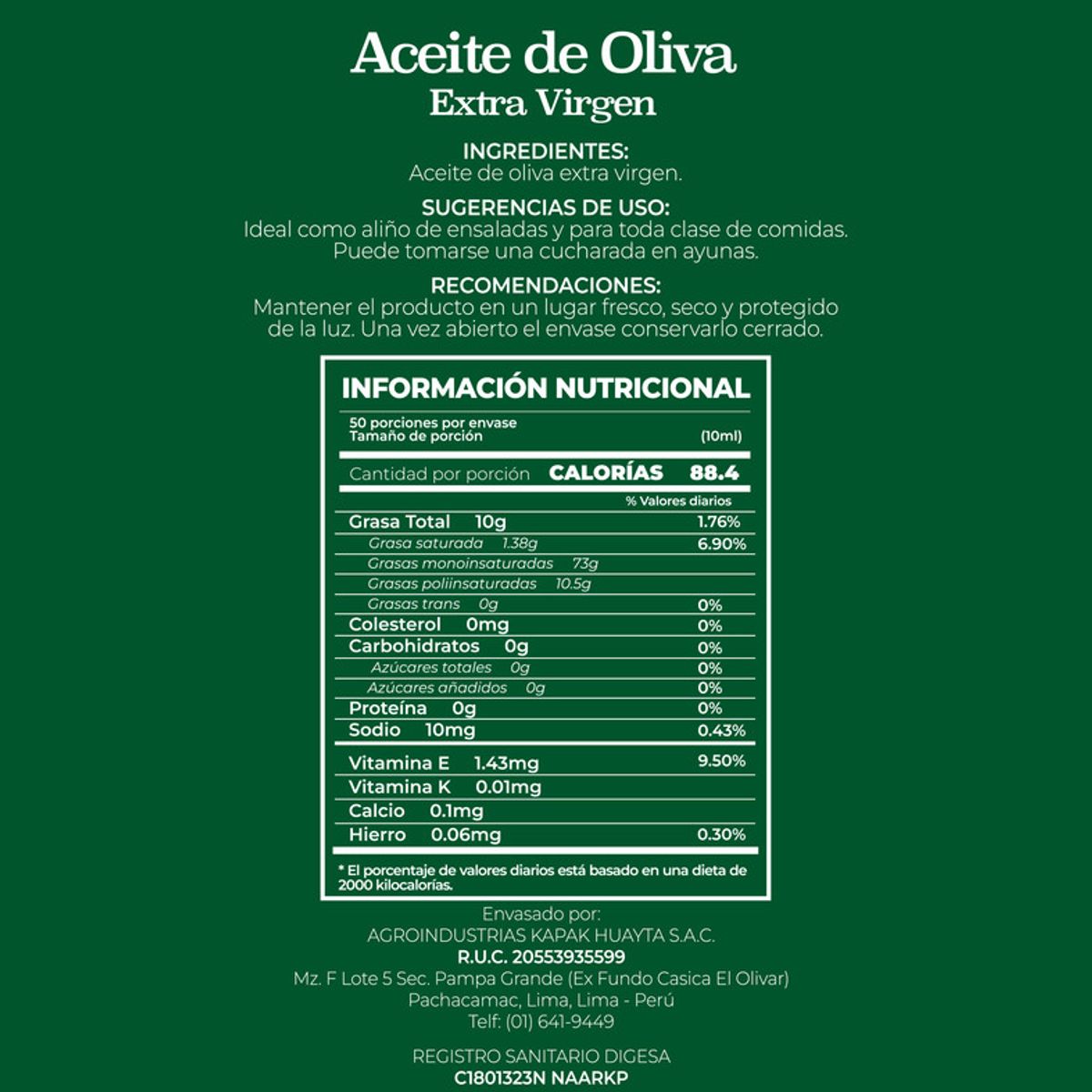 SANTA NATURA - Aceite de Oliva Extra Virgen Santa Natura 500 ml