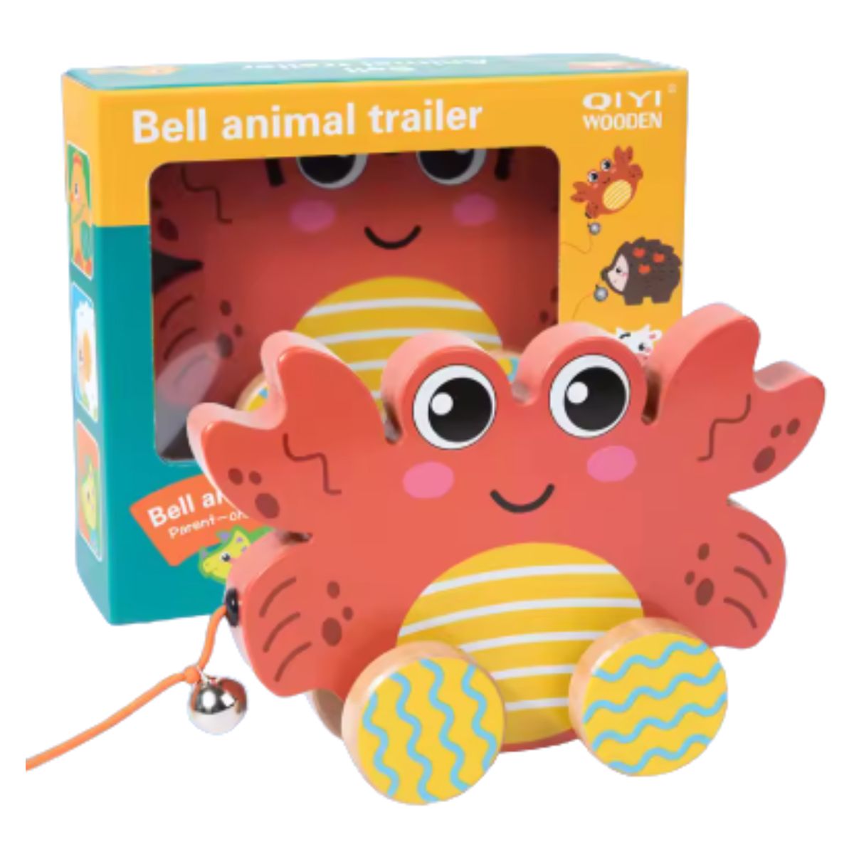 GENERICO - Juguete Didáctico de Madera Cangrejo de Arrastre