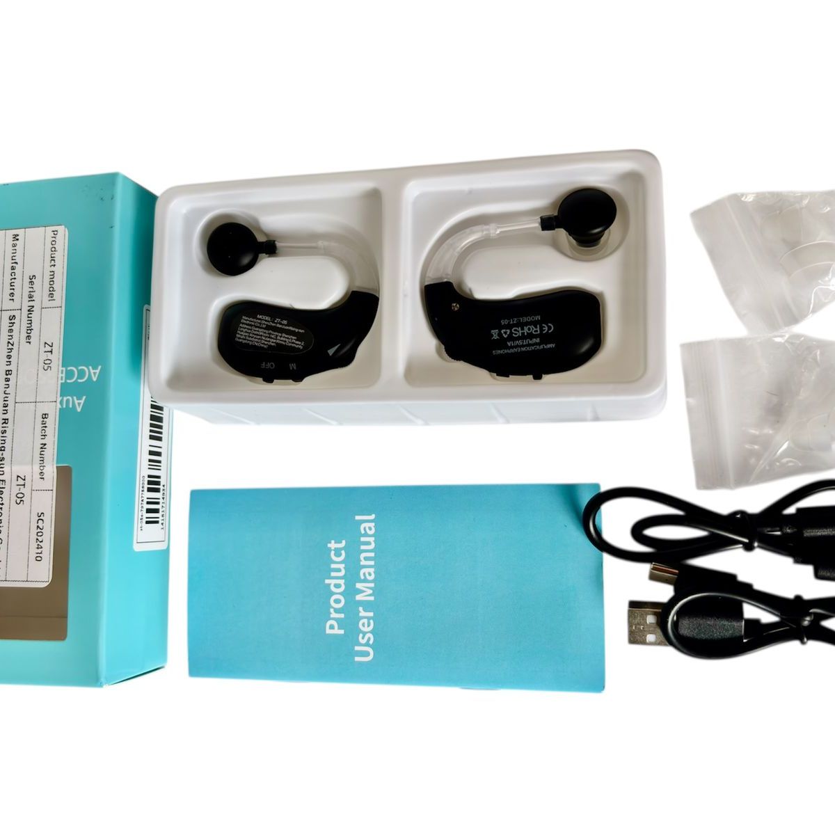 GENERICO - AURICULAR AUDIFONO AMPLIFICADOR SORDERA SORDO X 2