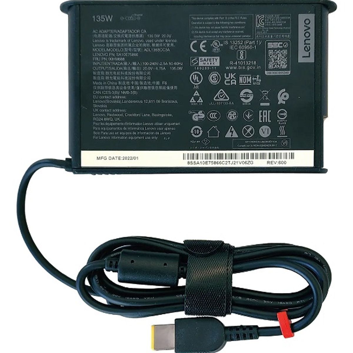 LENOVO - Cargador Para Laptop Lenovo 135w - 20v 675a Pin Usb