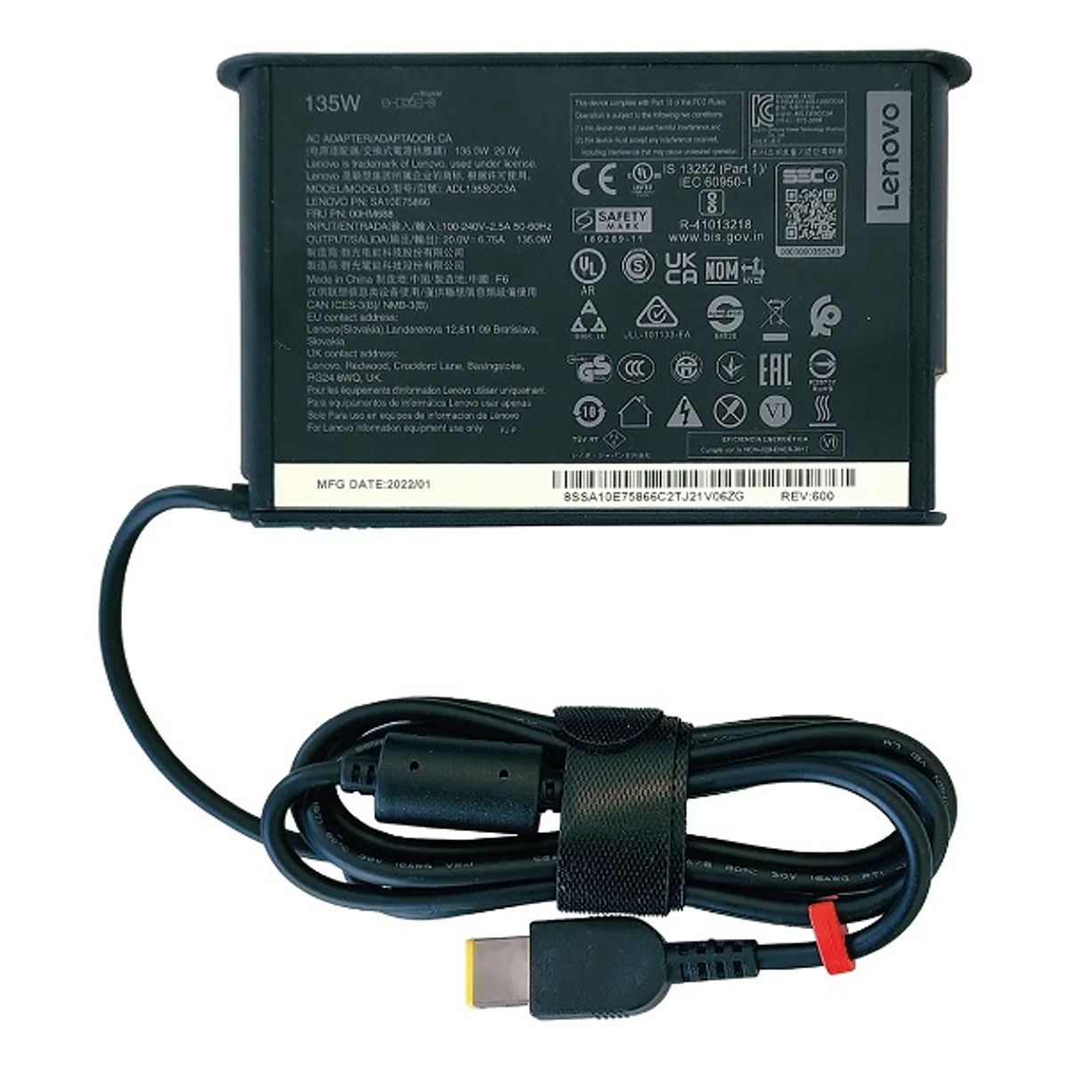 LENOVO - Cargador Para Laptop Lenovo 135w - 20v 675a Pin Usb