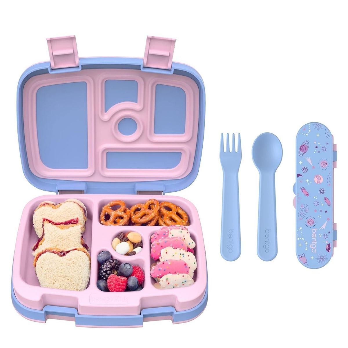 BENTGO - Lonchera y Set de Cubiertos Bentgo - Lavander Galaxy