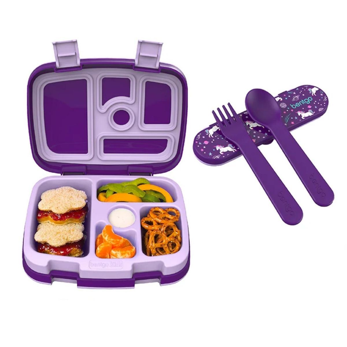 BENTGO - Lonchera y Set de Cubiertos Bentgo - Unicornio