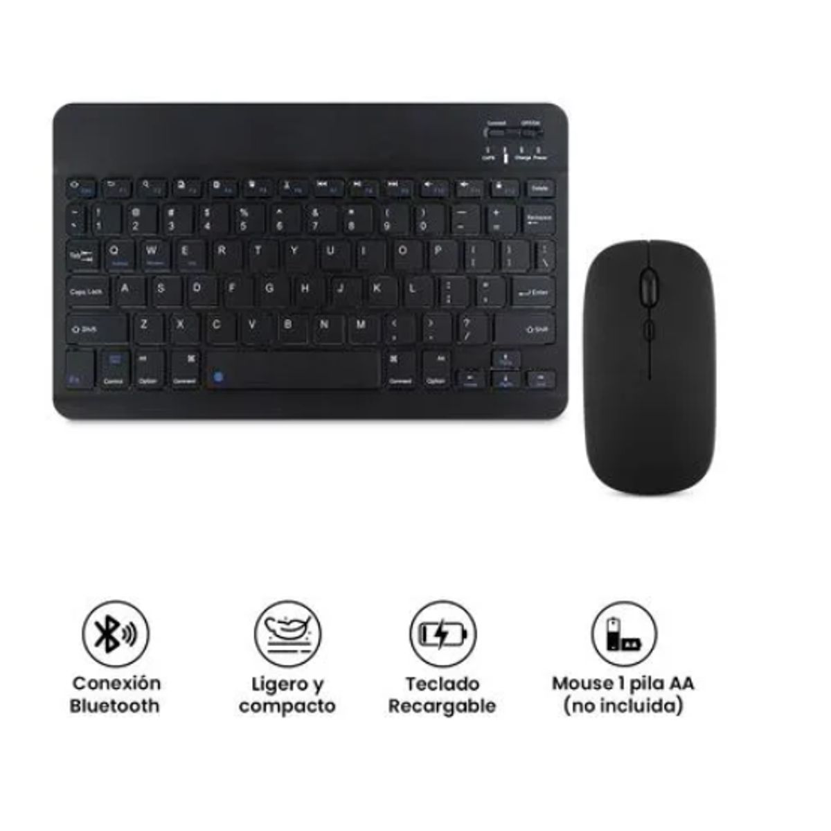 SPACE - case Samsung s6 lite teclado con mouse negro teclado por fuera