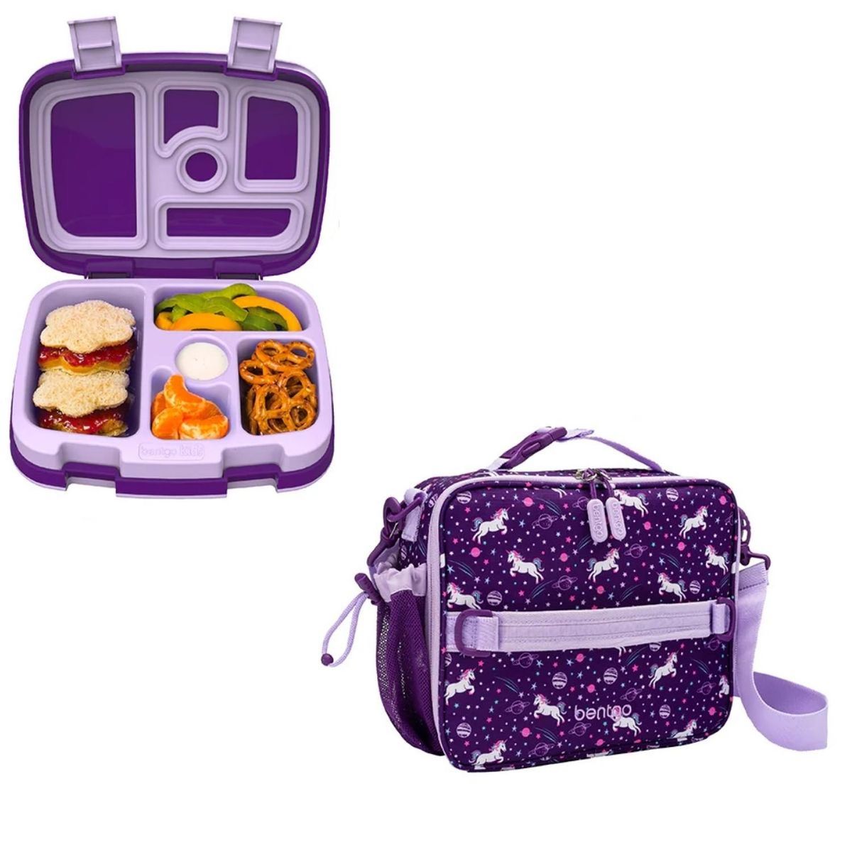 BENTGO - Set Lonchera y Porta Lonchera Bentgo Kids - Unicornio