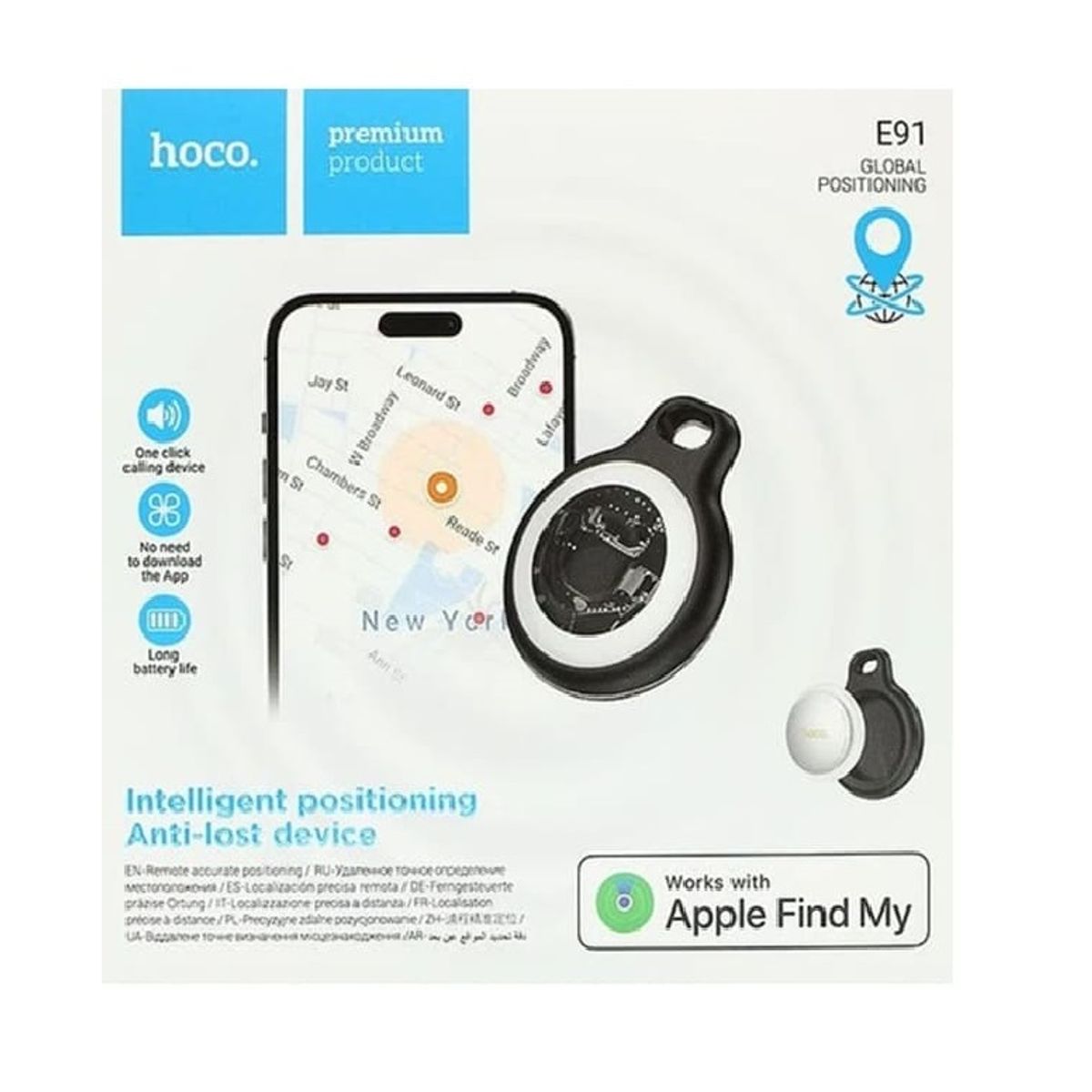 HOCO - LOCALIZADOR RASTREADOR GPS IPHONE 13 14 15 16 17 PRO MAX HOCO TAG E91 AIRTAG