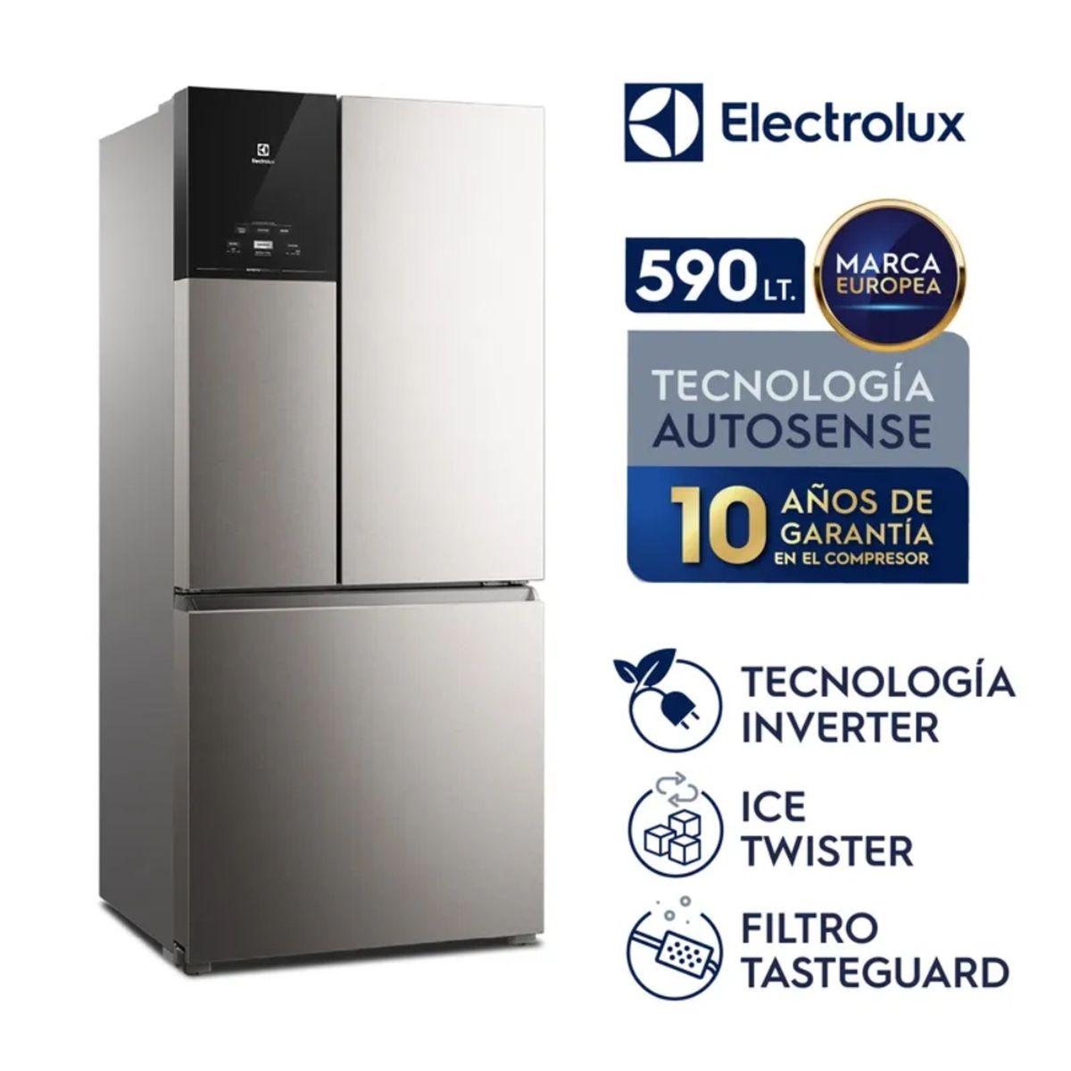 ELECTROLUX - Refrigeradora Electrolux IM8S Multidoor No Frost 590L - Silver
