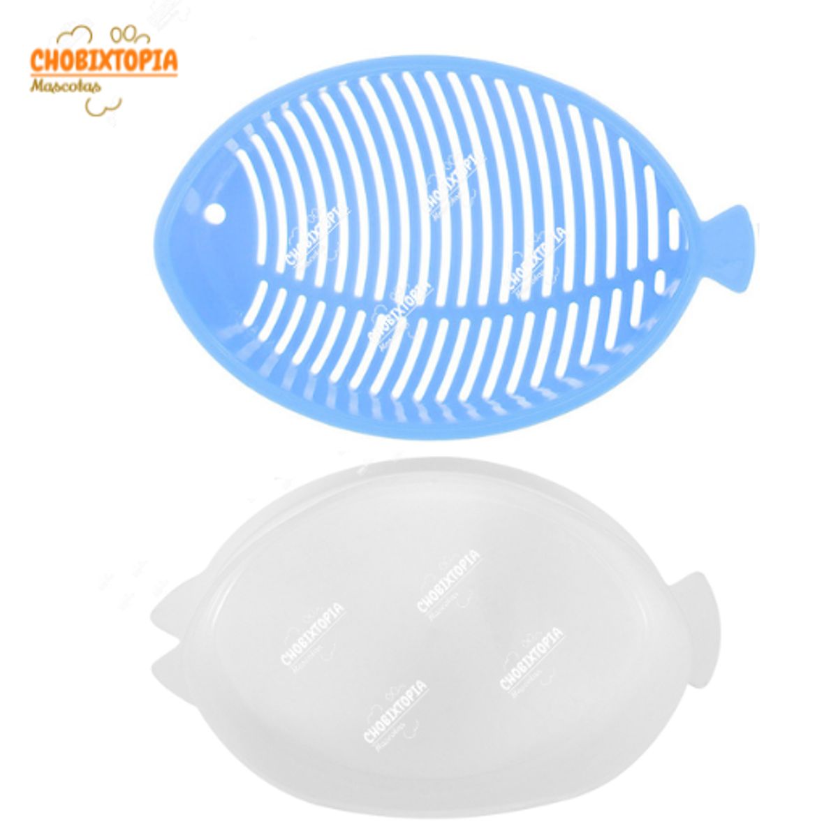 GENERICO - MACETA PARA HIERBA GATERA-PESCADITO-MASCOTA GATO - CELESTE