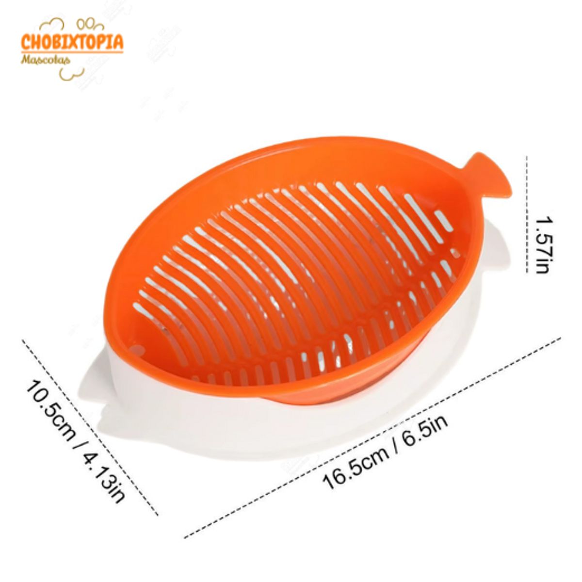 GENERICO - MACETA PARA HIERBA GATERA-PESCADITO-MASCOTA GATO - NARANJA