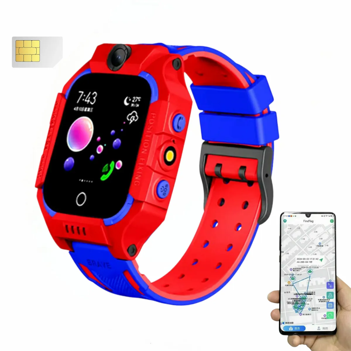 GENERICO - SMARTWATCH RASTREADOR CHIP SIM PARA NIÑOS