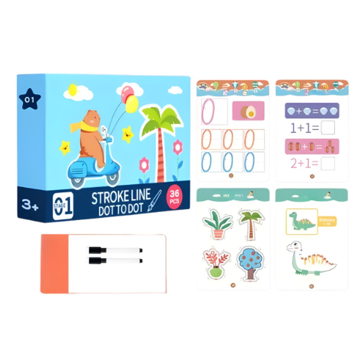 GENERICO - Set Didáctico de Escritura y Trazos Reutilizable