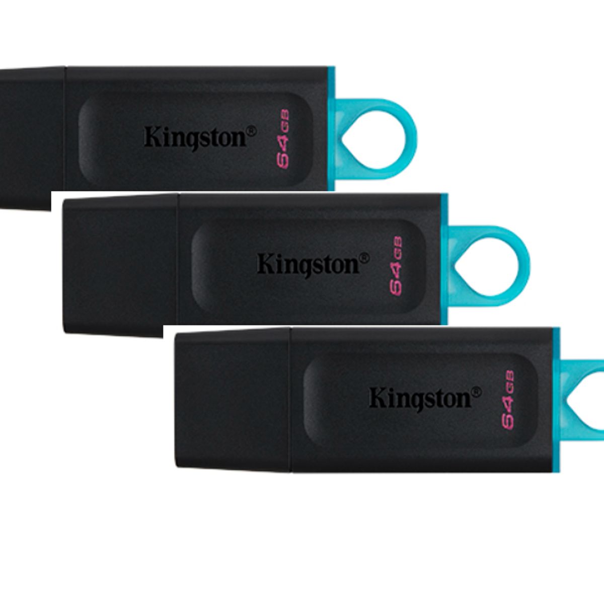 KINGSTON - PACK 3  Memoria USB 64 GB Kingston DataTraveler Exodia