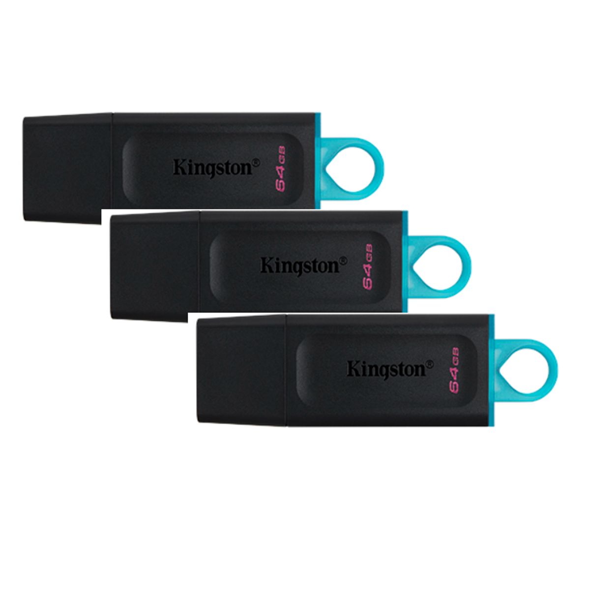 KINGSTON - PACK 3  Memoria USB 64 GB Kingston DataTraveler Exodia