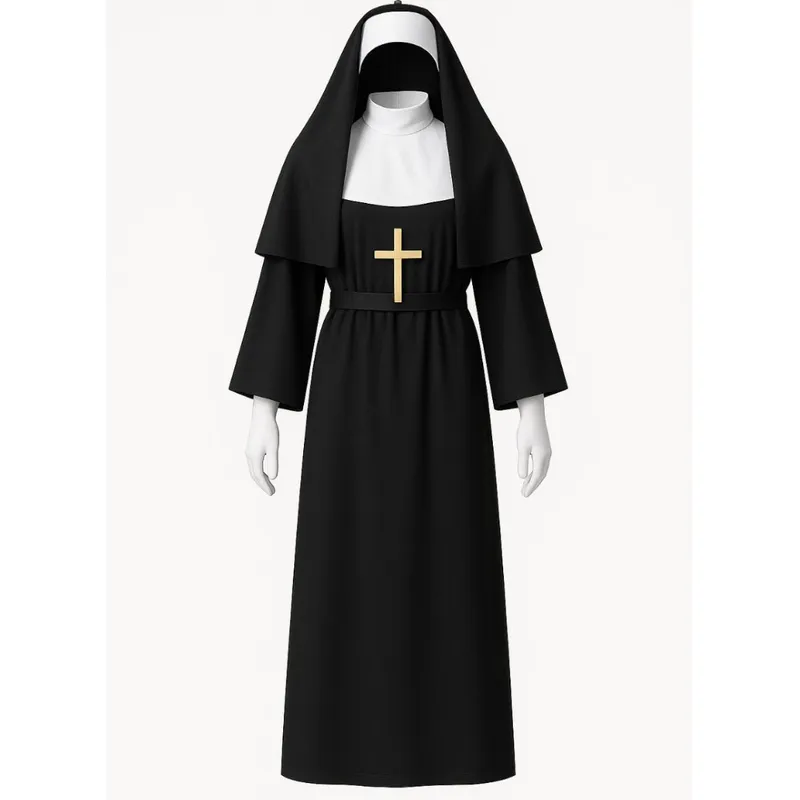 GENERICO - Disfraz TEENS monja Talla Small - La Casa de las Bromas