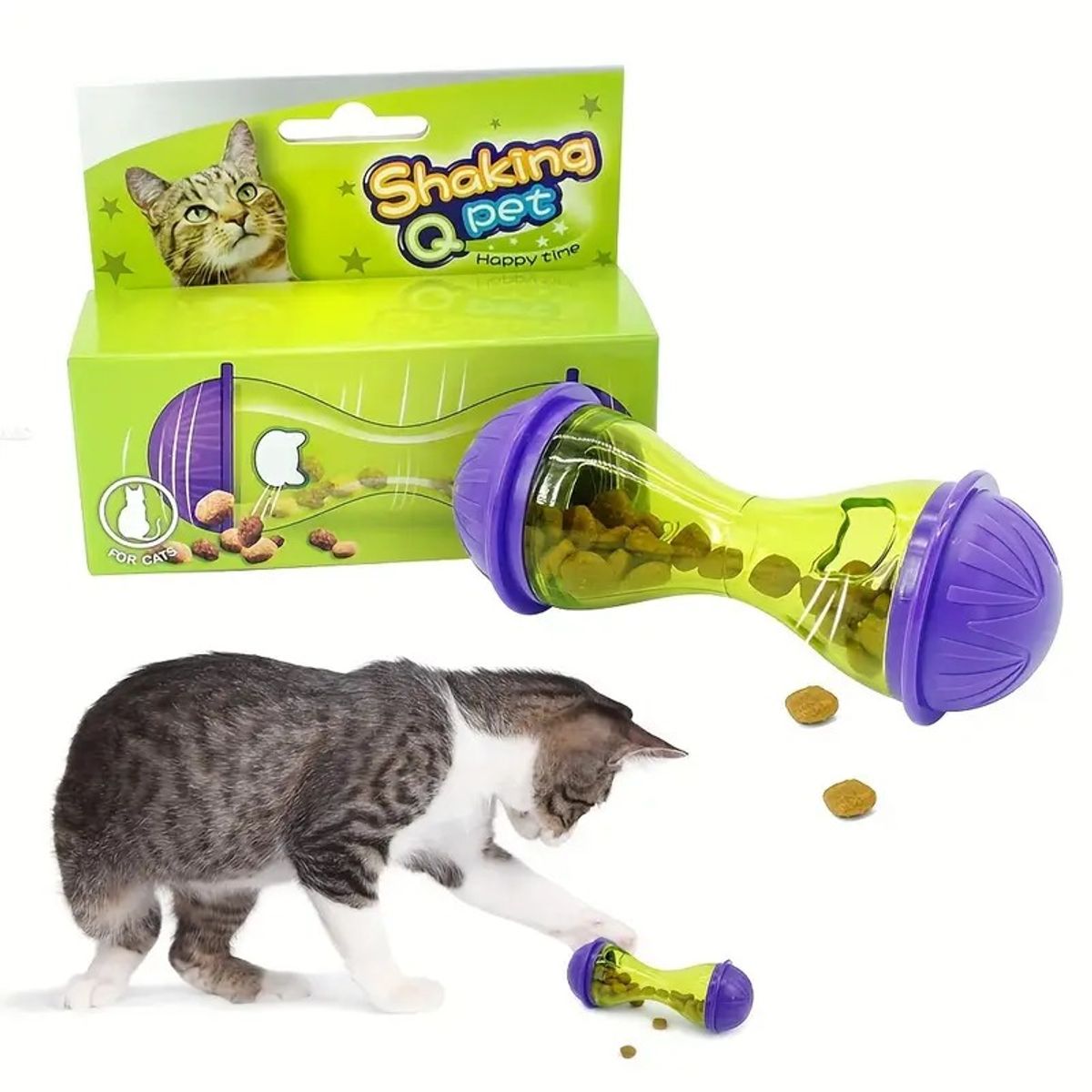 GENERICO - DISPENSADOR PREMIOS PARA GATOS SHAKING Q PET - FUCSIA
