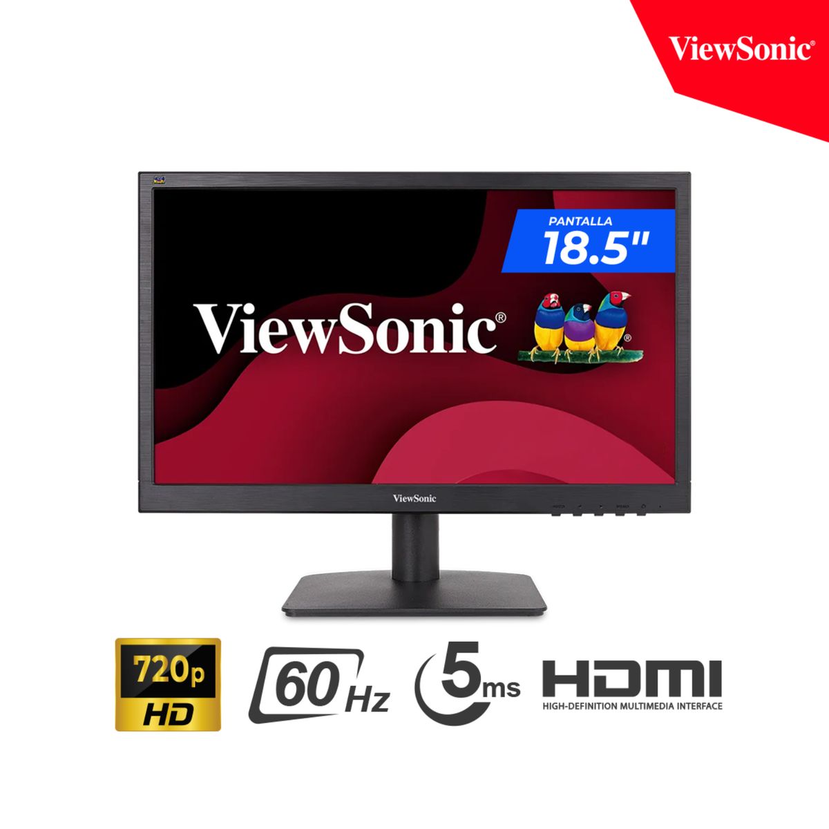 VIEWSONIC - MONITOR VIEWSONIC 18.5" VA1903H LED 1366 X 768 5MS VGA HDMI