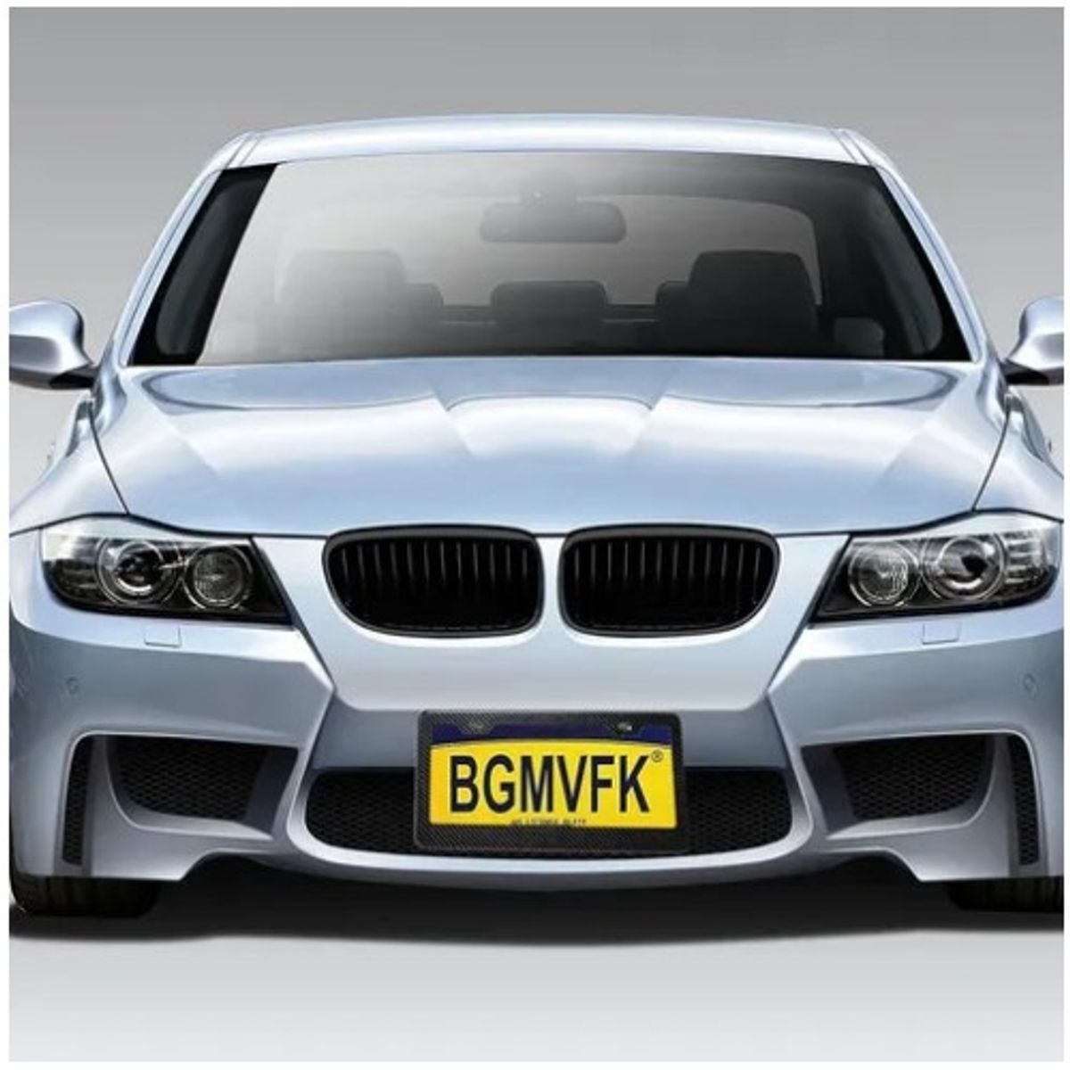 GENERICO - Porta Placas Fibra De Carbono Acero Inox Impermeable 1pcs