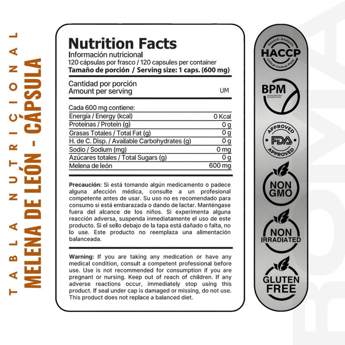 GENERICO - MELENA DE LEÓN 120 CÁPSULAS EDENIS HEALTH