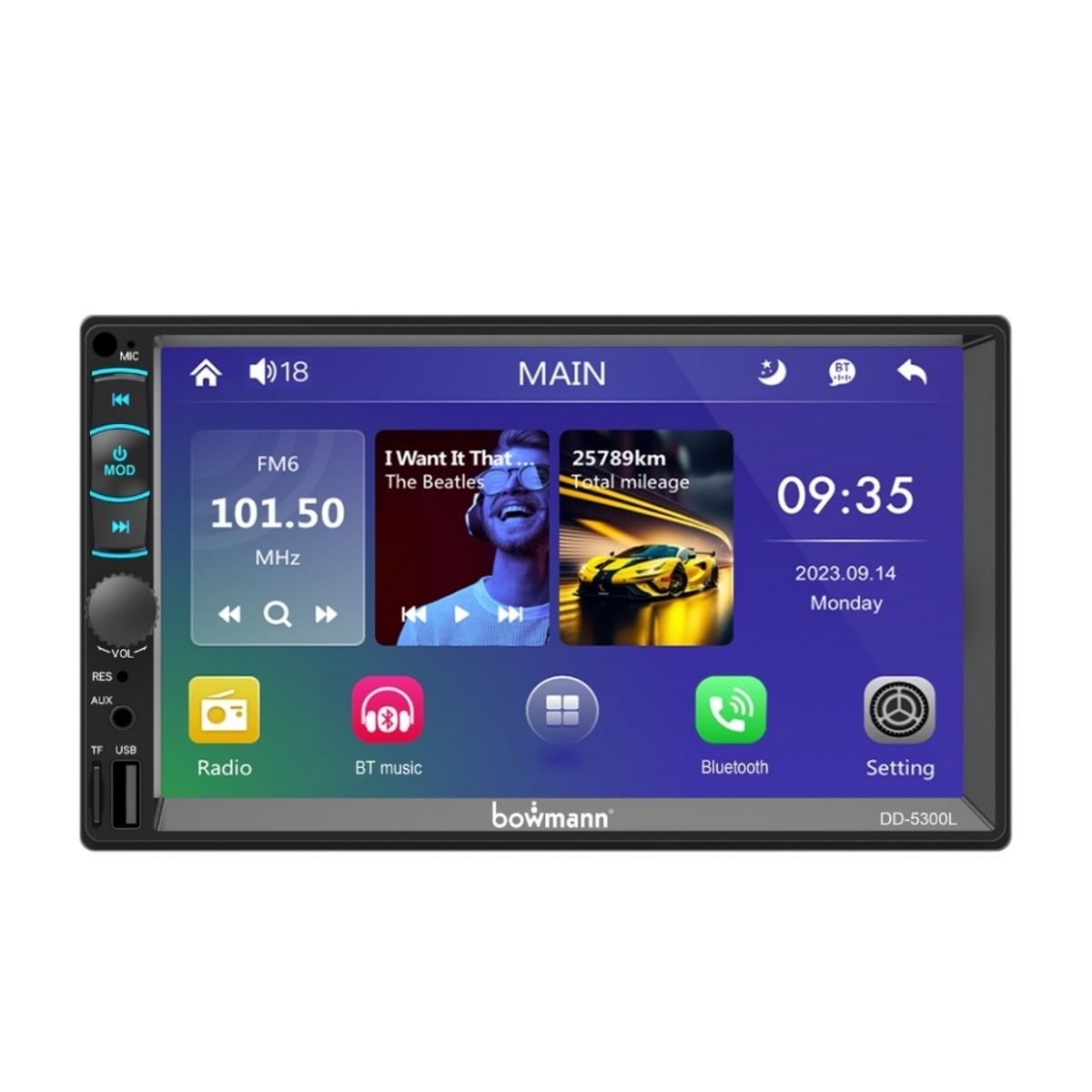 BOWMANN - Autoradio Bowmann Mirrorlink Android iOS 7 HD DD-5300L