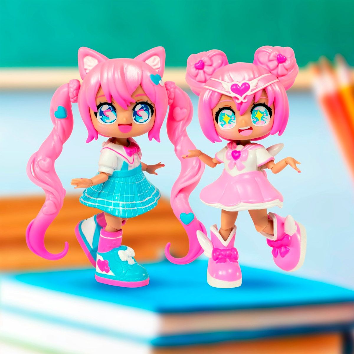 HEADSTART - MUÑECA ANIMAKII SUPER KAWAII SET MAGICAL GIRL Y SCHOOL GIRL