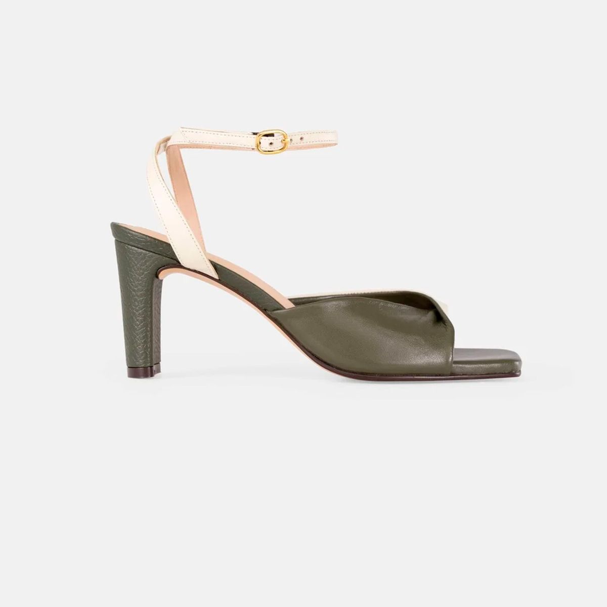 GINO BIGIONI - Sandalia Mujer de cuero BRASH-09 Verde Hueso