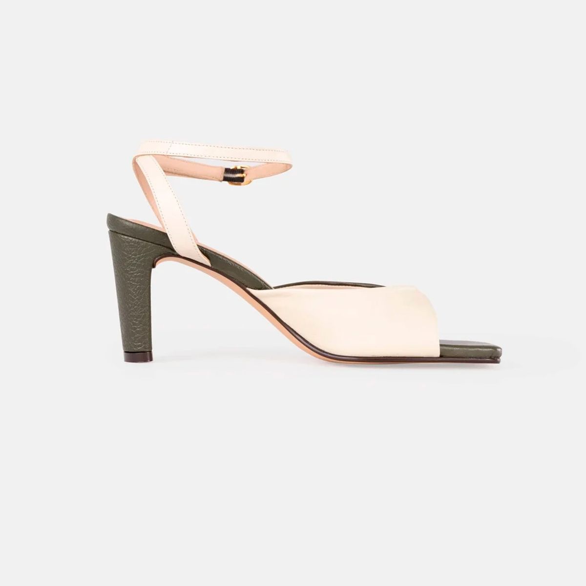 GINO BIGIONI - Sandalia Mujer de cuero BRASH-09 Verde Hueso