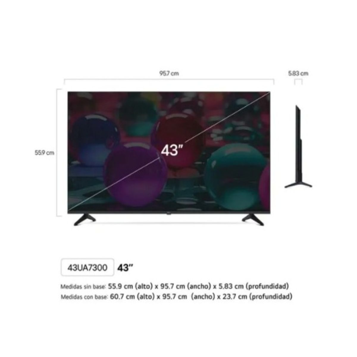 LG - Televisor LG 43" Smart UHD 4K Thinq AI 43UA7300PSB + Control Magic MR25GA 2025