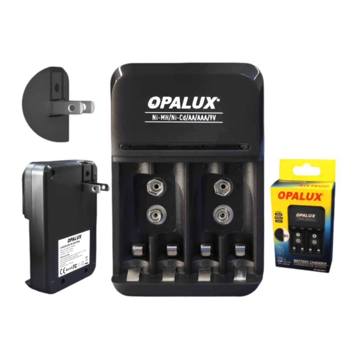 OPALUX - Cargador De Pilas AaAaa9V Opalux Op-Bc8021