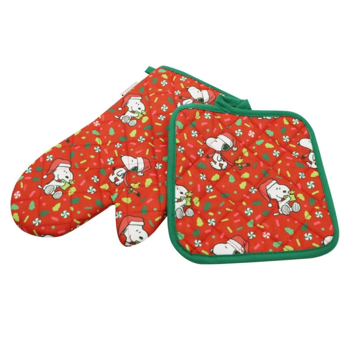 SNOOPY - Guante y Toma Olla de Cocina Adulto Snoopy Rojo