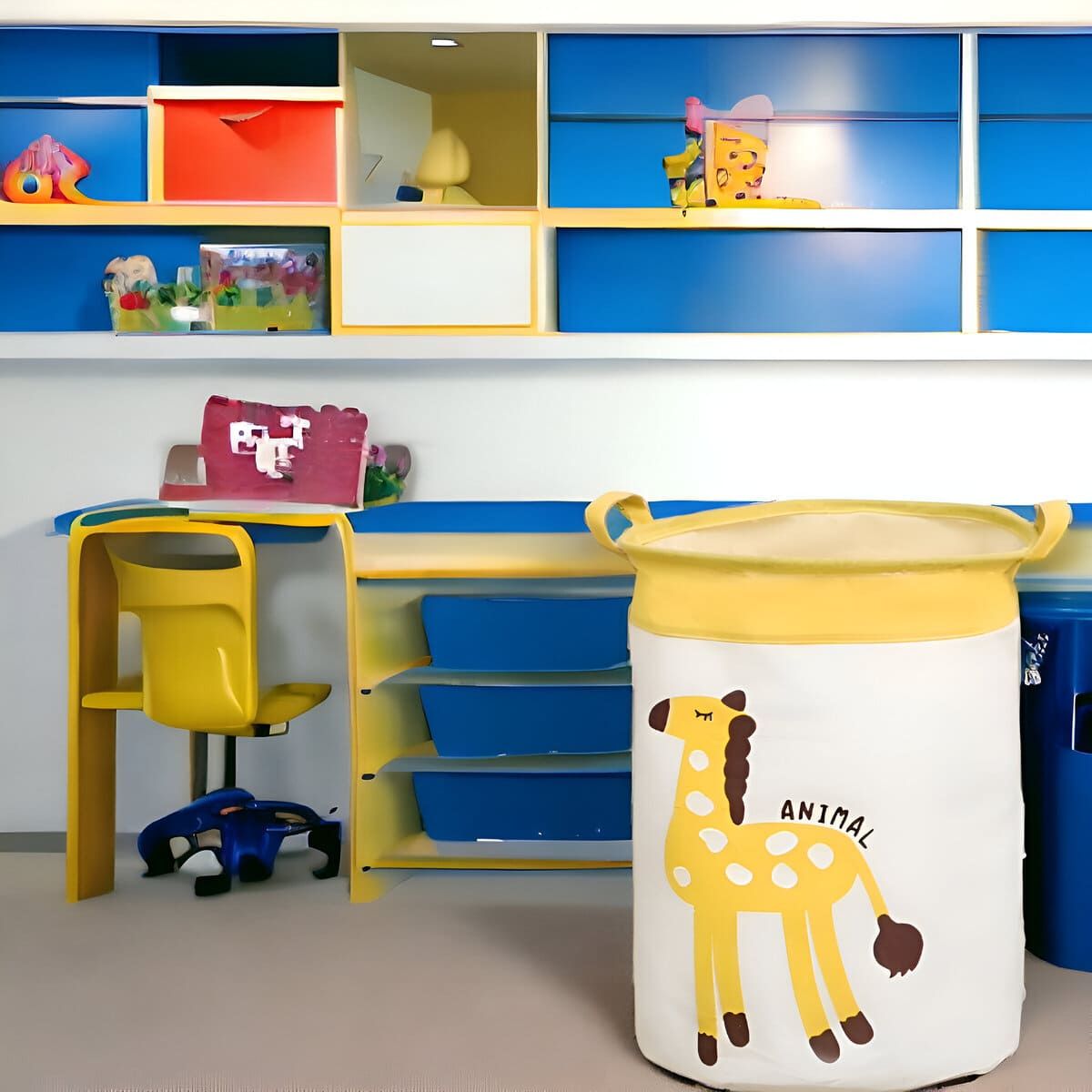 ELMEJORPRECIO - Cesto De Ropa Para Dormitorio Lavandería Diseño Jirafa