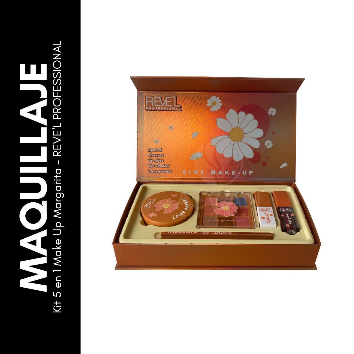 GENERICO - Kit 5 en 1 Make Up Margarita - REVEL PROFESSIONAL