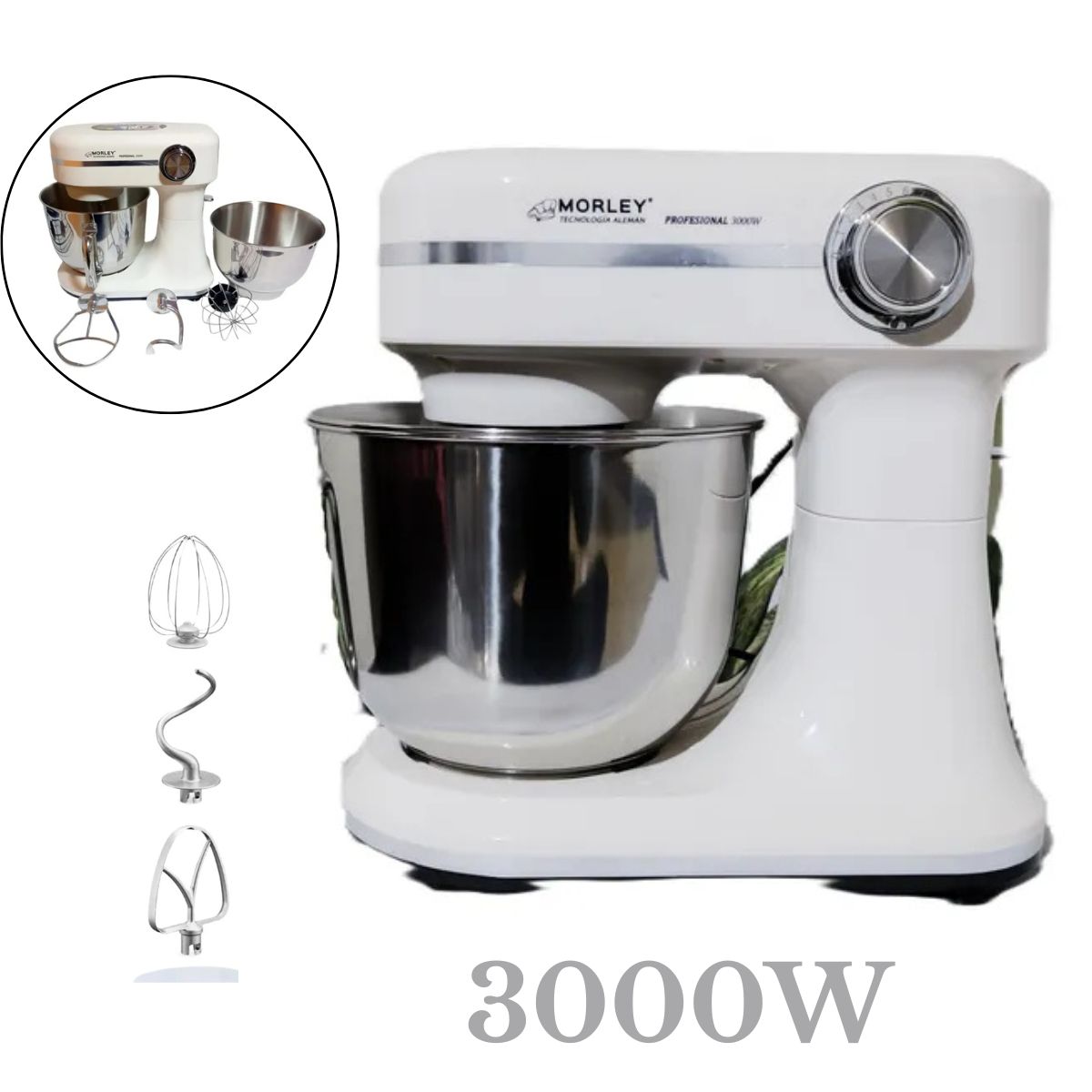 MORLEY - Batidora Profesional Morley Planetaria 6.L BLANCO 3000 Watts