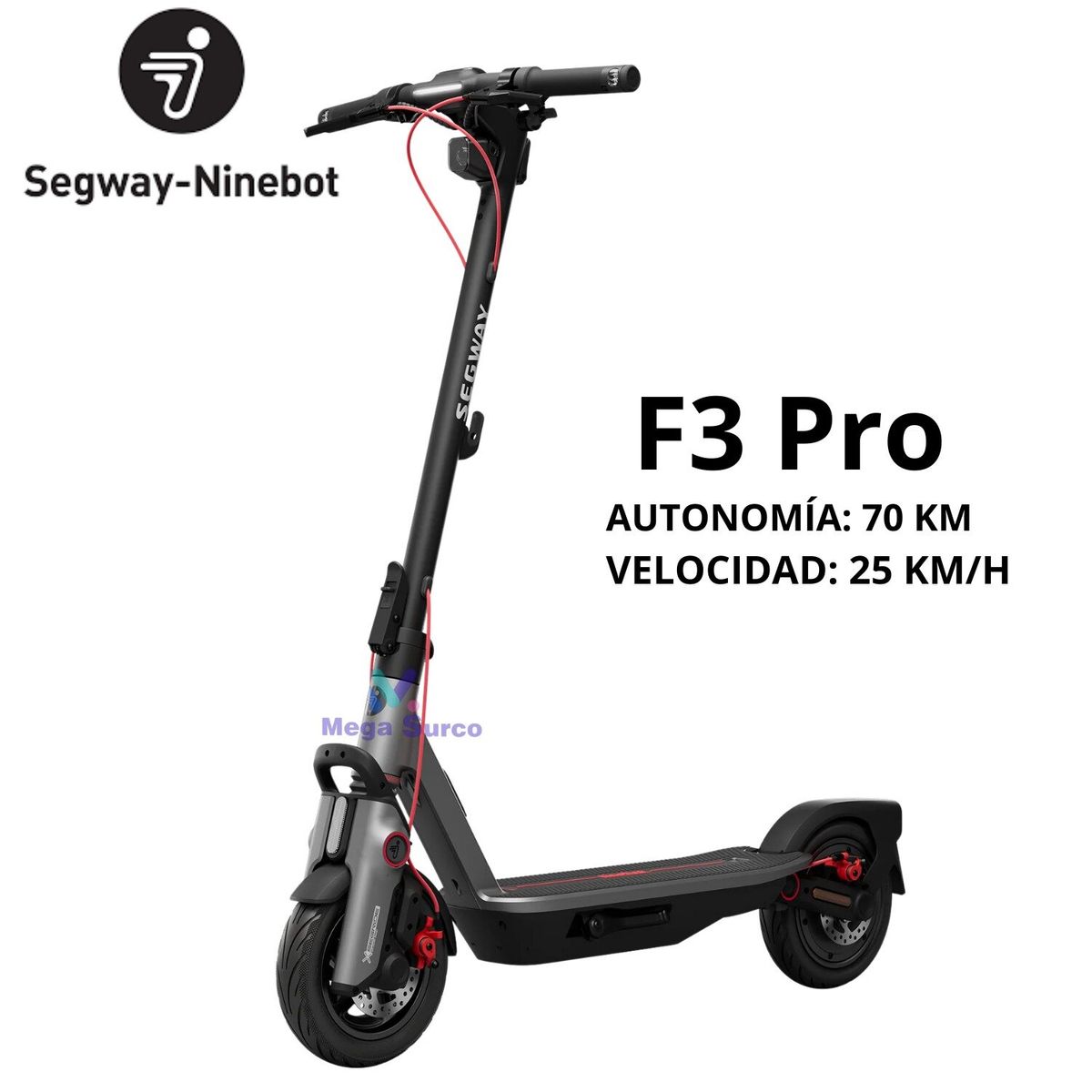 NINEBOT - Scooter Eléctrico - Segway Ninebot F3 Pro