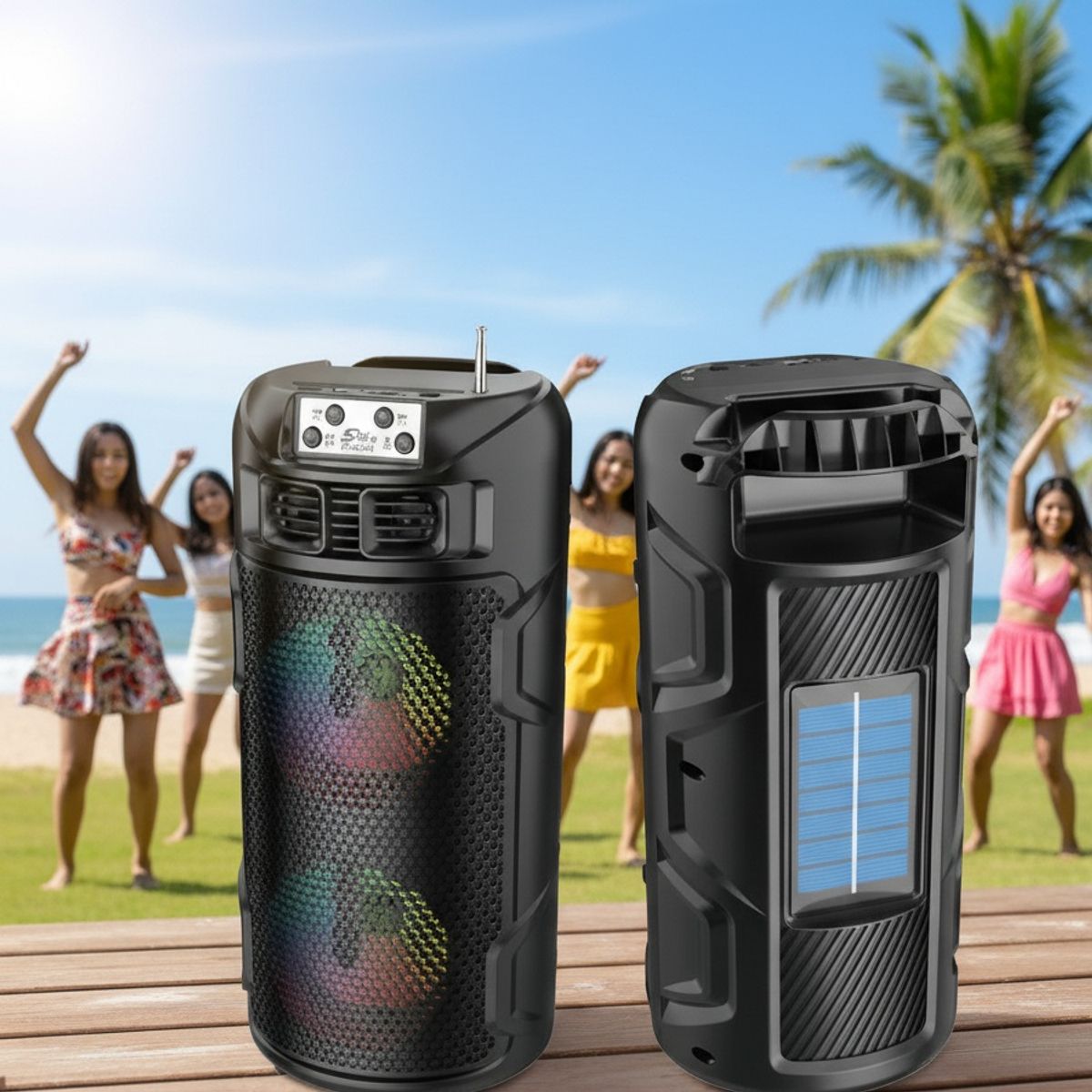 GENERICO - Parlante Solar Bluetooth Portátil tendencia redes