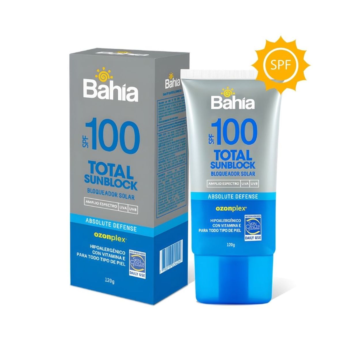 BAHIA - Bloqueador Solar Bahía Amplio Espectro SPF100 120Gr