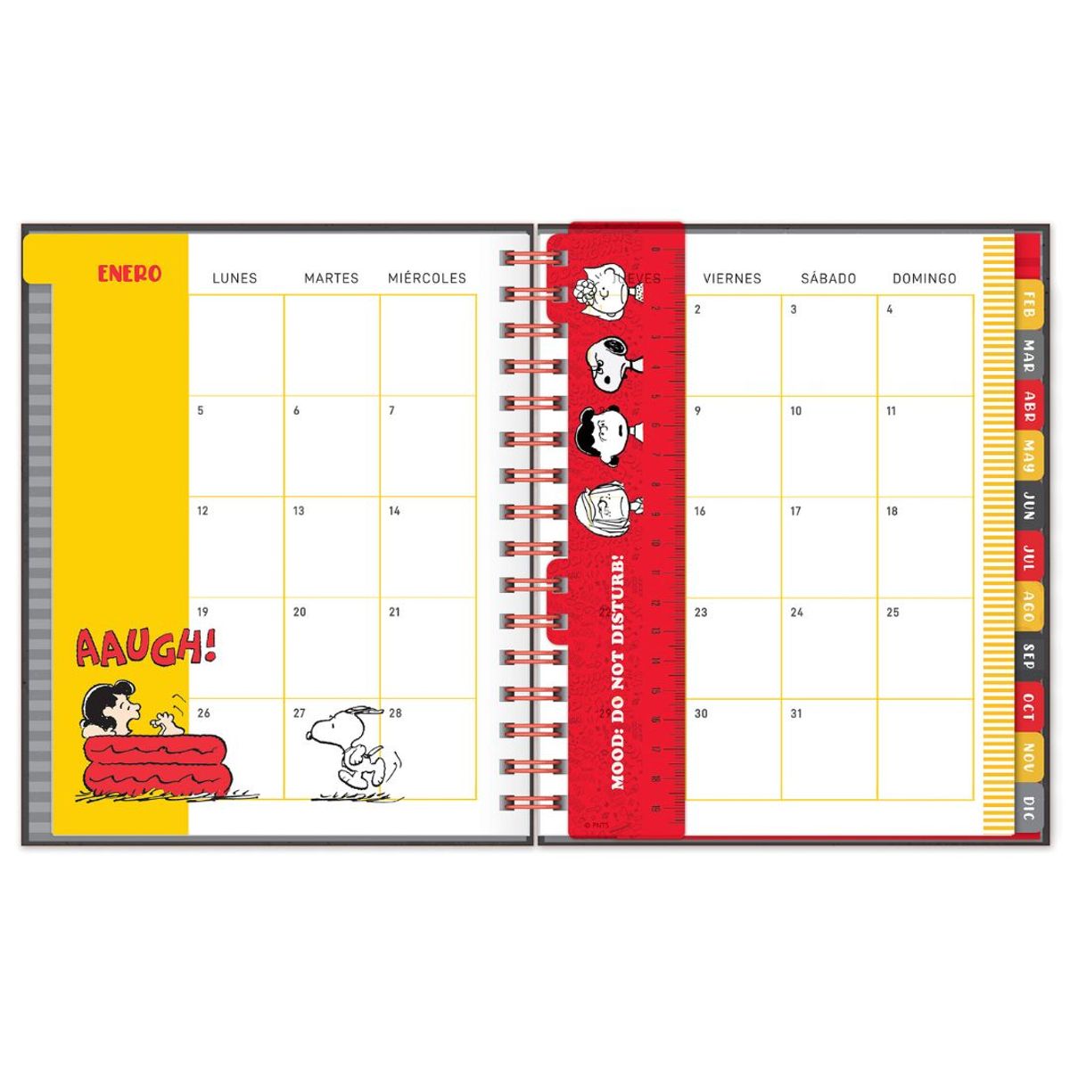DGNOTTAS - Agenda Snoopy 2026 Peanuts Rojo