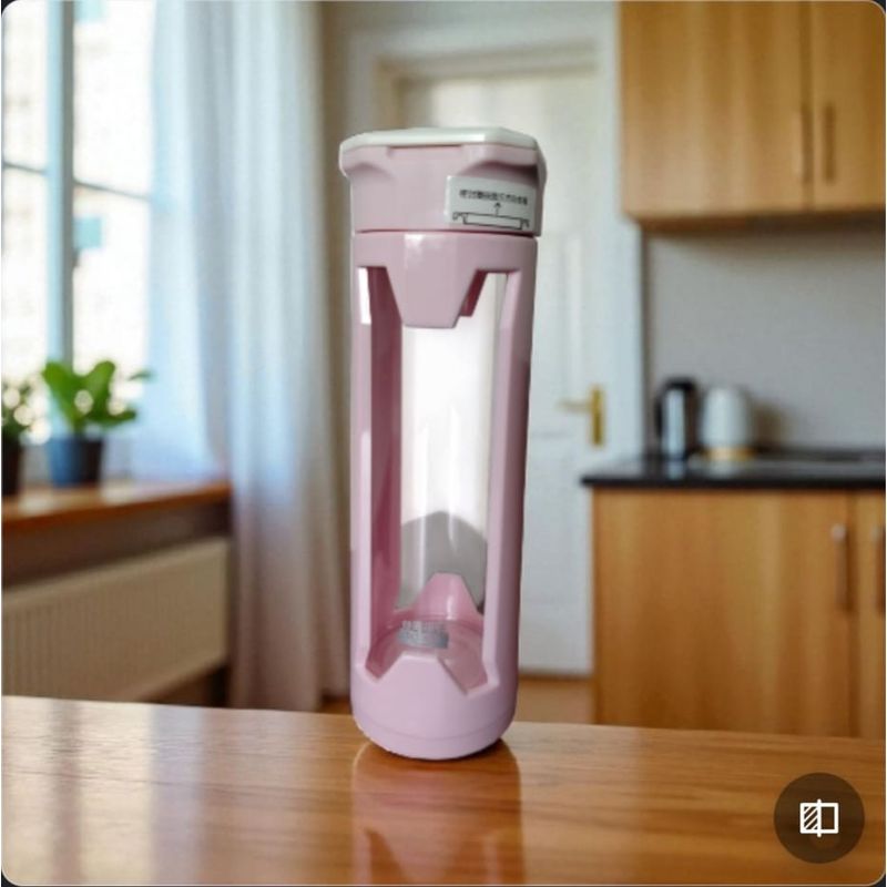 WELL BEING - Tomatodo de vidrio 450 ml Color Rosado