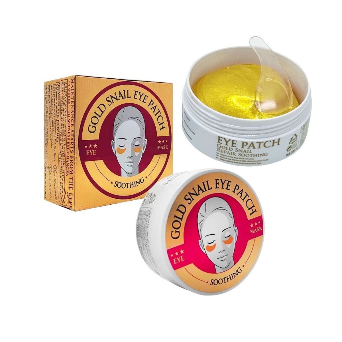 WOKALI - Wokali Parches para los Ojos con Caracol de Oro