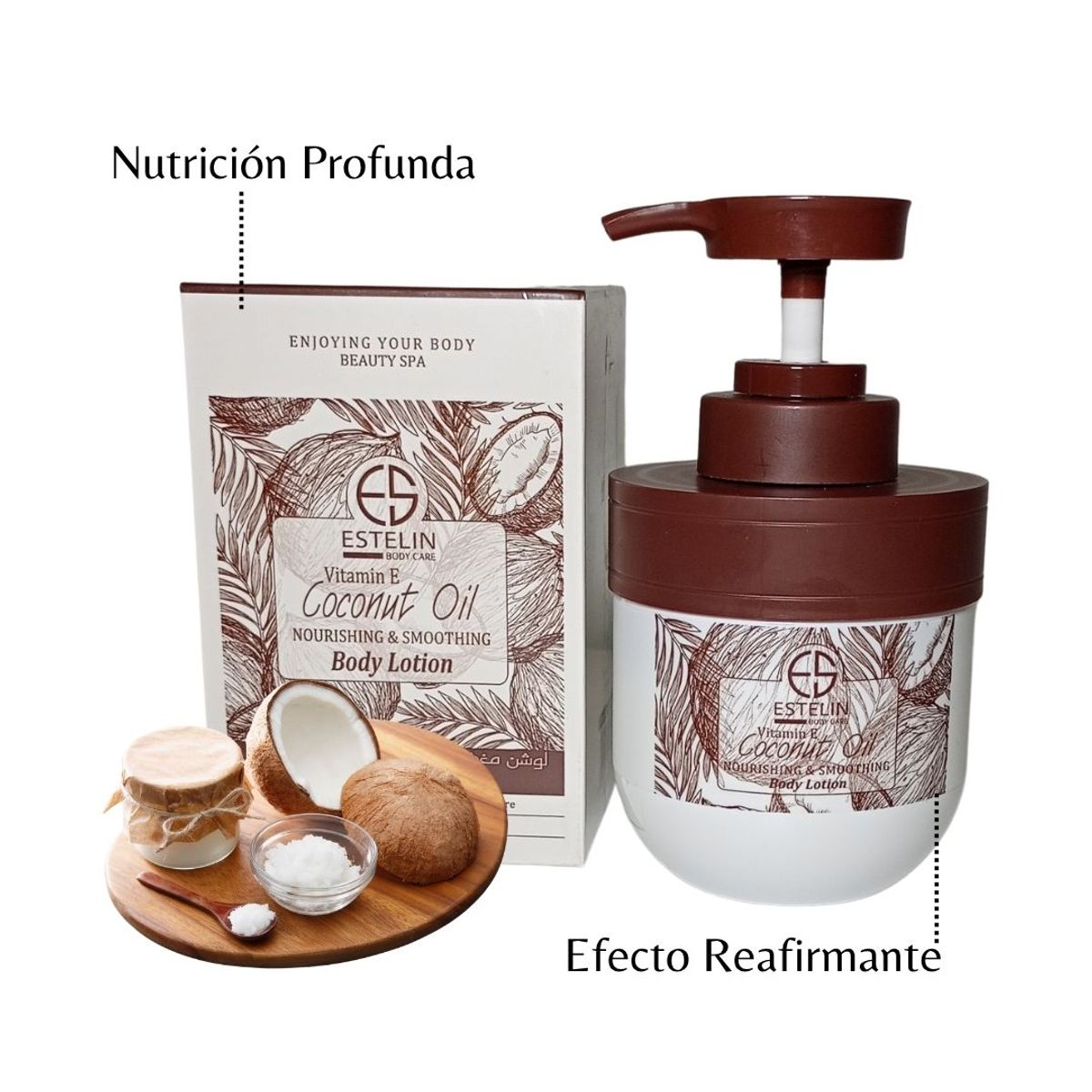 GENERICO - Estelin Crema Corporal Reafirmante Aceite de Coco 300Ml