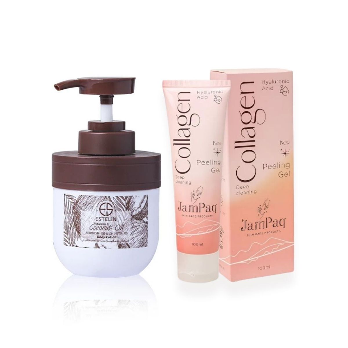 GENERICO - ESTELIN Loción Corporal Coconut + JAMPAQ Peeling Gel Facial