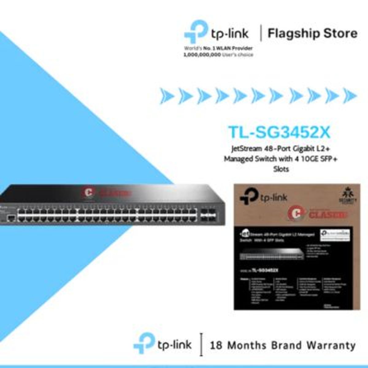 TP LINK - SWITCH TP-LINK TL-SG3452X ADM 48PTS GIGABIT + 4SFP 10GB