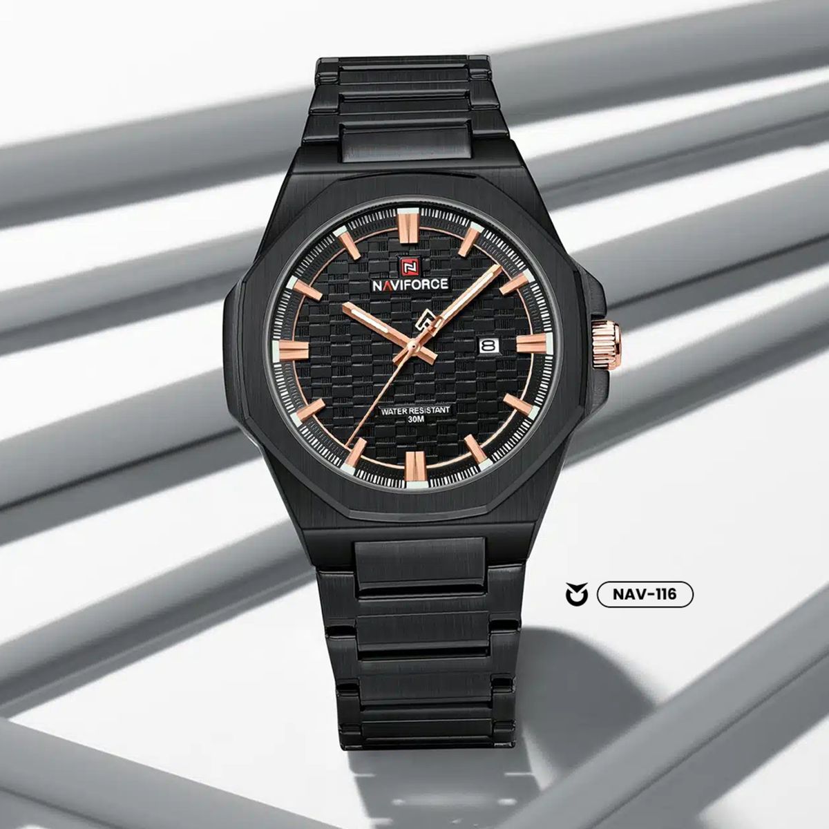 NAVIFORCE - RELOJ ORIGINAL NAVIFORCE - ELEGANTE Y CASUAL NEGRO  NAV-116