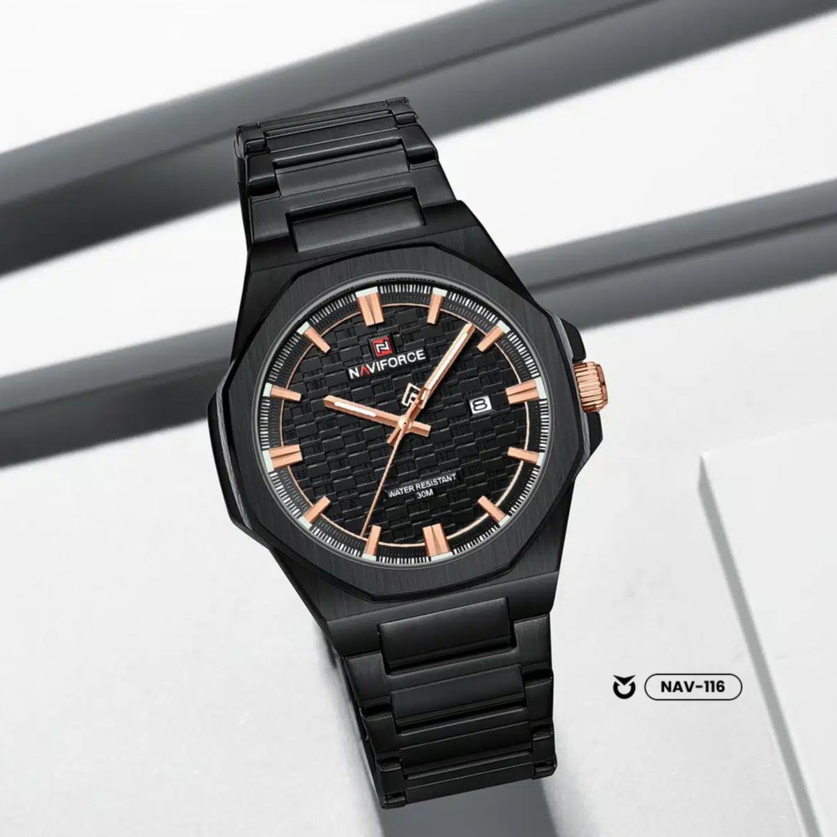 NAVIFORCE - RELOJ ORIGINAL NAVIFORCE - ELEGANTE Y CASUAL NEGRO  NAV-116