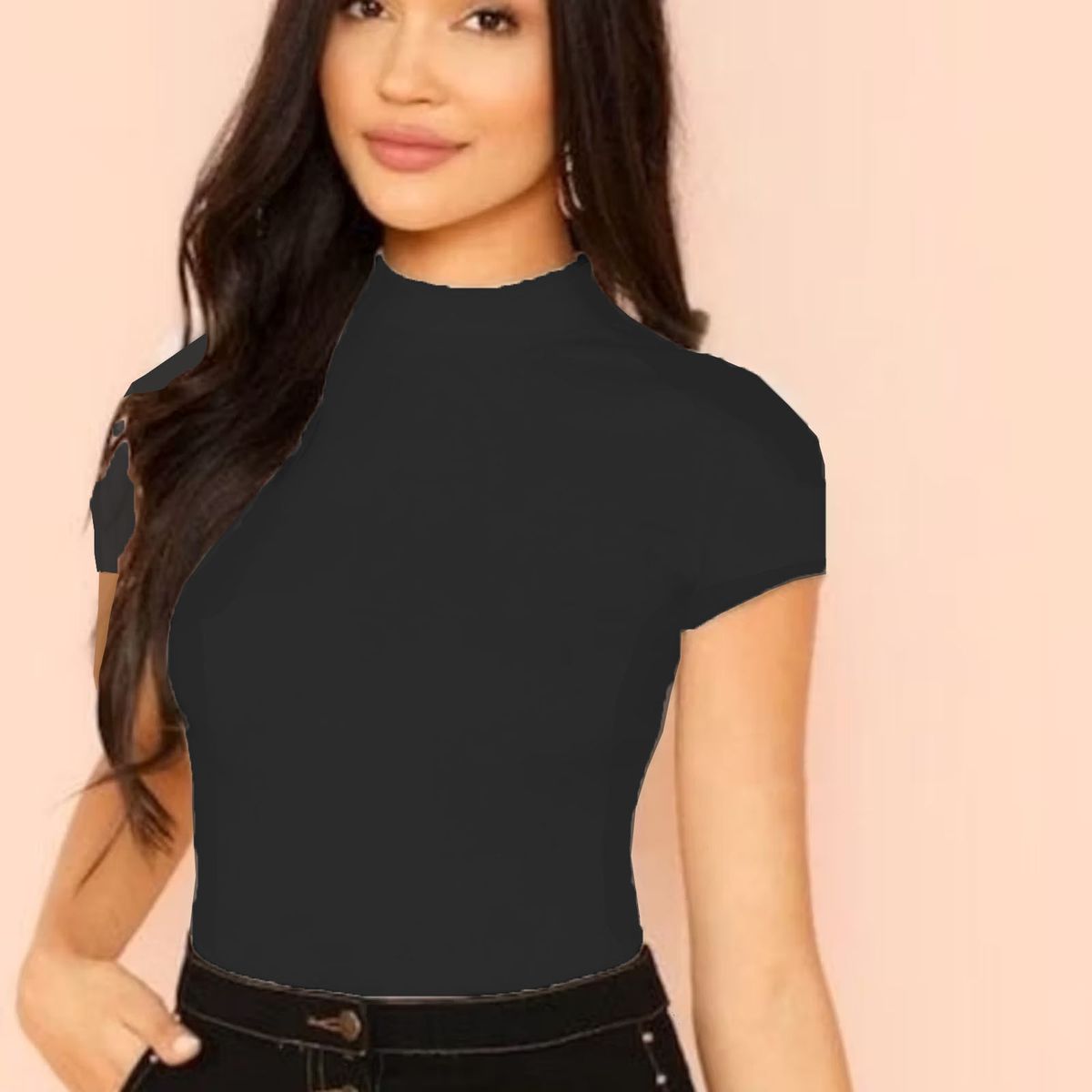 GENERICO - Crop basic cafarena Amanda Tomé negro