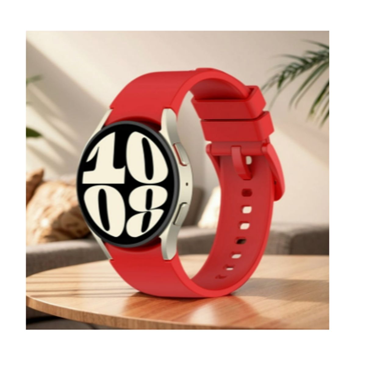 GENERICO - Correa Silicon para Apple Watch 44mm - Rojo